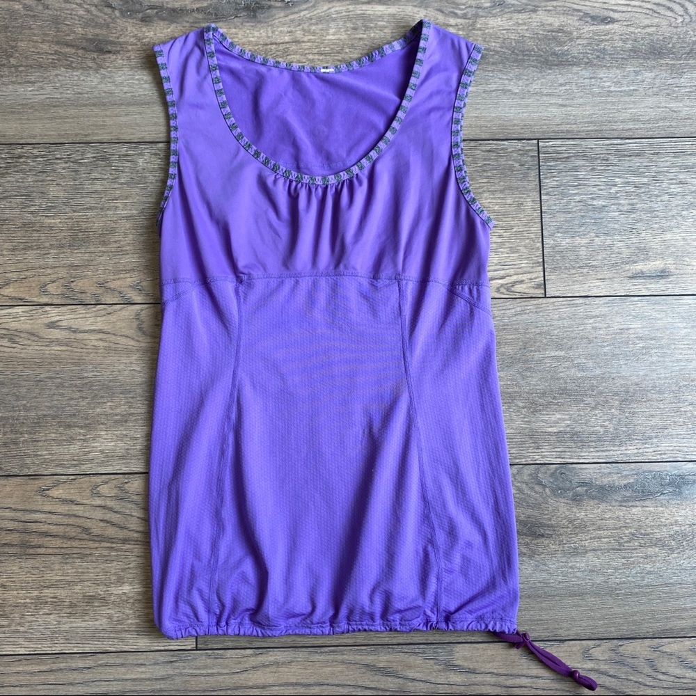 Lululemon Purple Gray Cinched Drawstring Tank Top sz 6